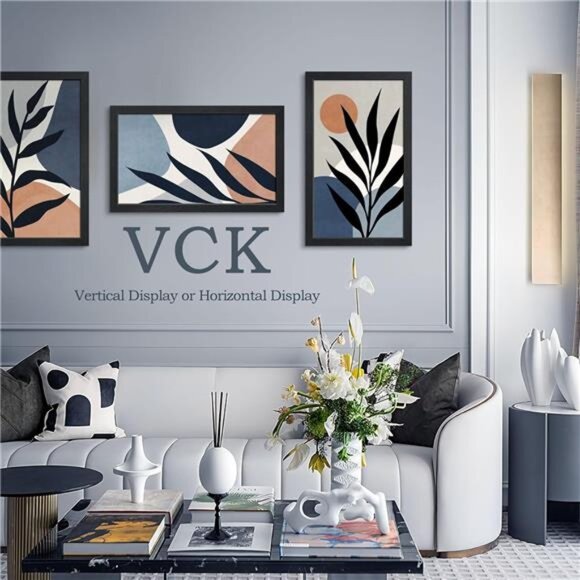 New 14x24 Picture Frame Set of 5,Exclusive Black Woodgrain Poster Frame with - Picture 6 of 7